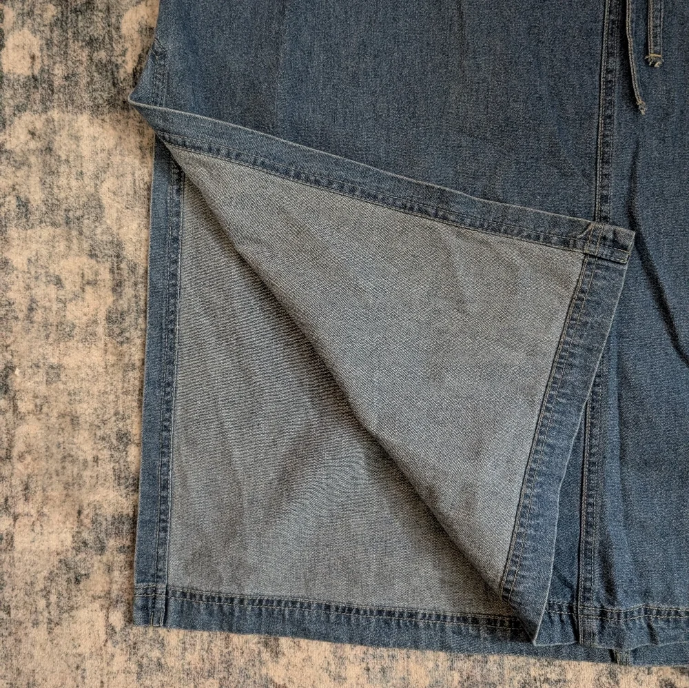 NWT Vintage Blue Founded 1989 Women's Denim Jumper Dress Tie Back Pinafore Sz 16 - Picture 8 of 9